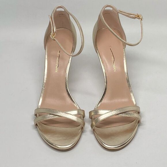 Stuart Weitzman Metallic Leather Sandals size 7 - Picture 3 of 12